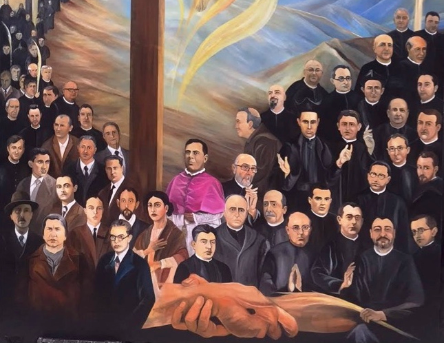 lienzo conmemorativo del Martirio del Beato Lisardo Carretero Fuentes y 114 mártires más